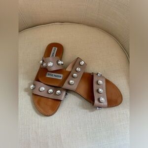 Steve Madden Brown Jeweled Sandals - Size 8